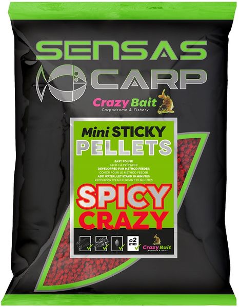 Sensas Pelety Mini Sticky Spicy Crazy 2mm (korenie) 700g